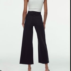 Zara marine straight high rise jeans black